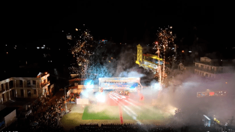 Màn bắn pháo hoa Khai mạc Tuần VHTT&DL huyện Sìn Hồ năm 2023