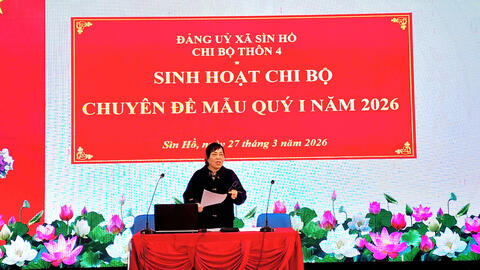 Chi bộ thôn 4 tổ chức sinh hoạt chuyên đề mẫu quý 1 năm 2026