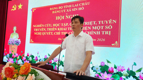 Đảng ủy xã Sìn Hồ tổ chức Hội nghị nghiên cứu, học tập, quán triệt, tuyên truyền, triển khai thực hiện một số nghị quyết, chỉ thị của Bộ Chính trị