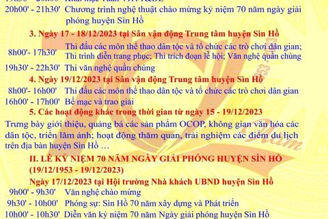 Chương trình Tuần VHTT&DL huyện Sìn Hồ