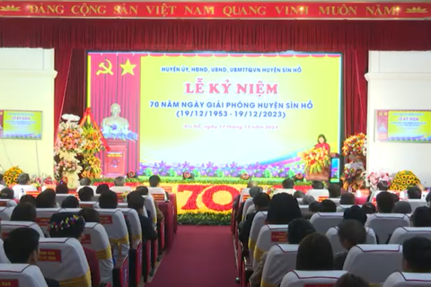 Lễ kỷ niệm 70 năm Ngày giải phóng huyện Sìn Hồ (19/12/1953-19/12/2023)