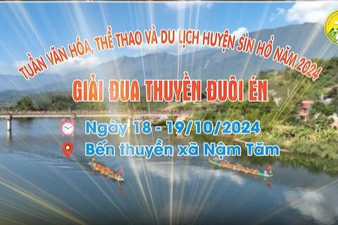 Giải đua thuyền đuôi én huyện Sìn Hồ năm 2024