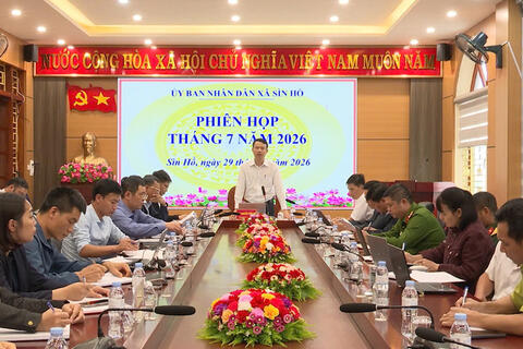 Phiên họp UBND xã Sìn Hồ tháng 7 năm 2026