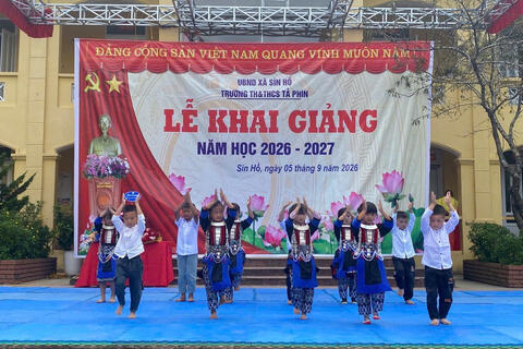 Trường Tiểu học và THCS Tả Phìn tổ chức Lễ khai giảng năm học 2026-2027