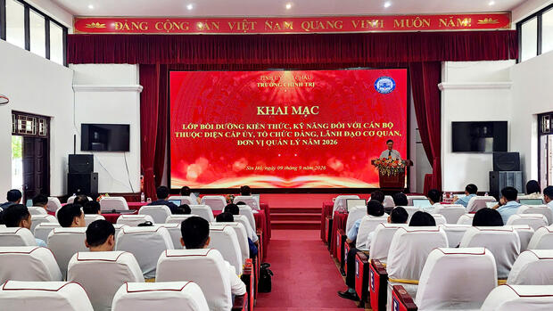Trường chính trị tỉnh khai mạc lớp bồi dưỡng kiến thức, kỹ năng đối với cán bộ thuộc diện cấp ủy, tổ chức đảng, lãnh đạo cơ quan, đơn vị quản lý năm 2026